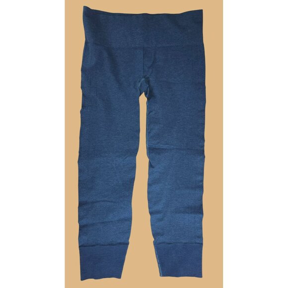 Lululemon Athletica Navy Cropped High-Waisted Leggings 10 Nylon Blend - Picture 2 of 6